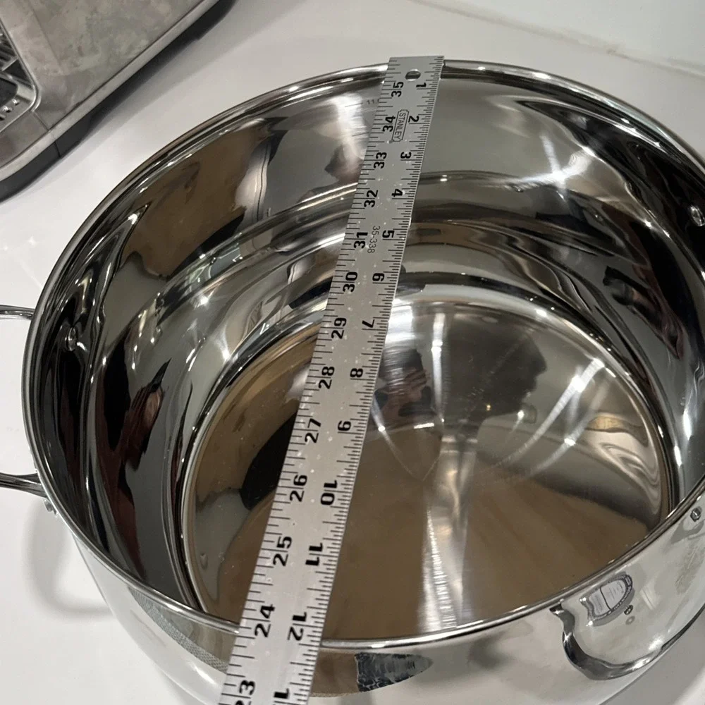 David Burke 13.5 Qt Stock Pot Vented Lid Commercial Grd Splendor Stainless Steel
